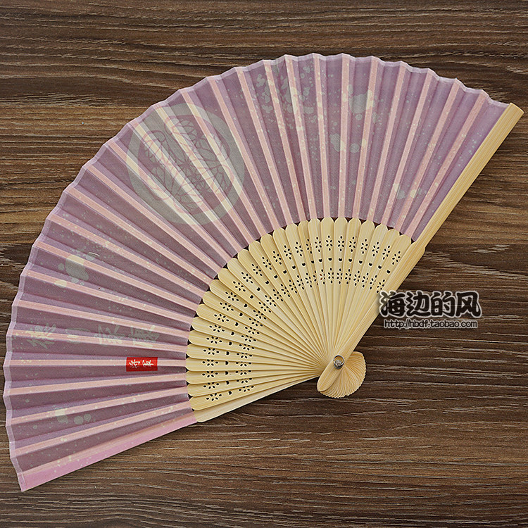 Tokugawa family Kang fan Japan and wind cloth face folding fan Warring State Wu to decorator the family print Photographic Props Japan