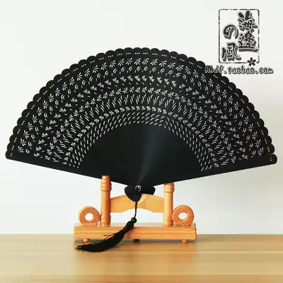 2 whole bamboo mini cute hollow Japanese style fan Bamboo fan craft gift female fan Dragonfly