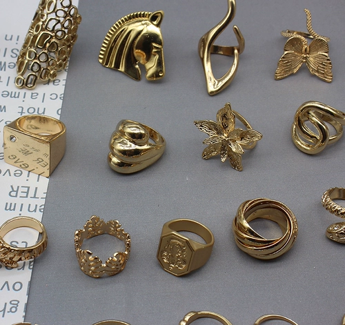 Личность Y Одиночный выход, европейская и американская текстура Золотая, без золотого металлического стиля Супер красивые украшения модного кольца уникальная модель