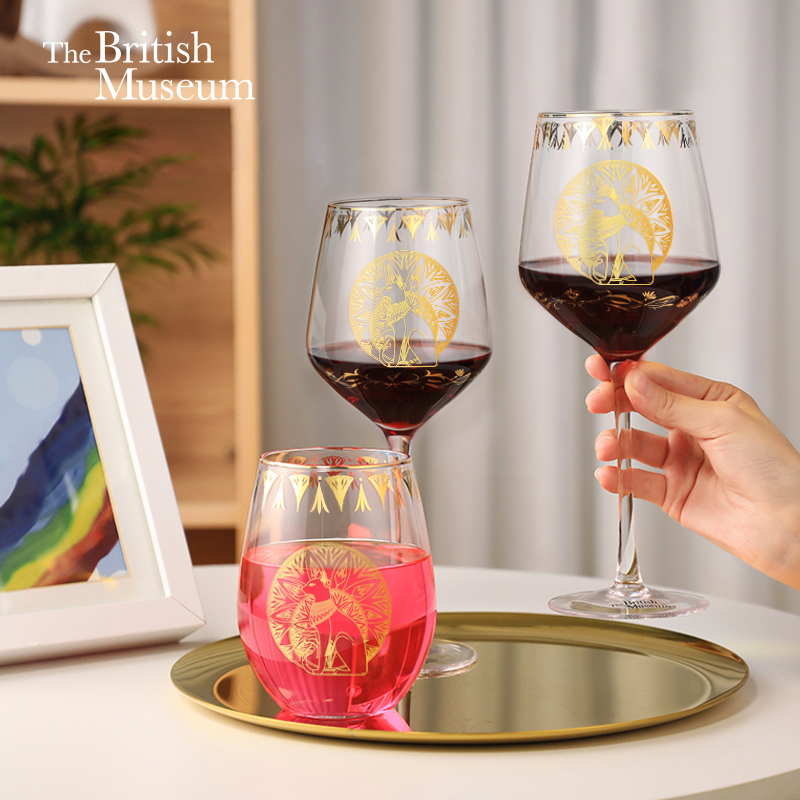 British Museum Gaia Anderson cat red wine pair glass gift box champagne glass wedding gift birthday gift
