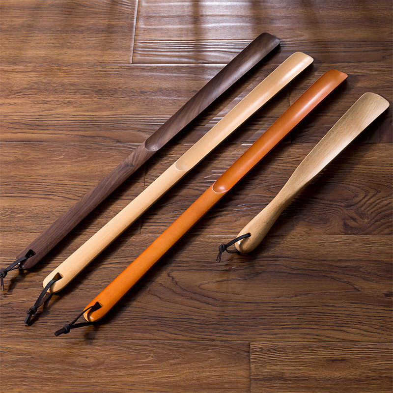 Shoe plucking shoe lifter solid wood extra-long handle free of mail home creative sloth shoes pickpocketing shoes small size lengthened shoehorn