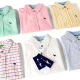 Детский лонгслив для школьников, хлопковая цветная рубашка для мальчиков, ткань оксфорд