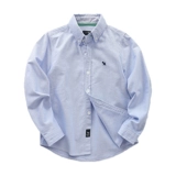 Детский лонгслив для школьников, хлопковая цветная рубашка для мальчиков, ткань оксфорд