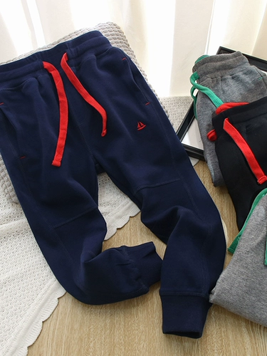 Штаны для мальчиков, большие детские спортивные повседневные брюки, материал