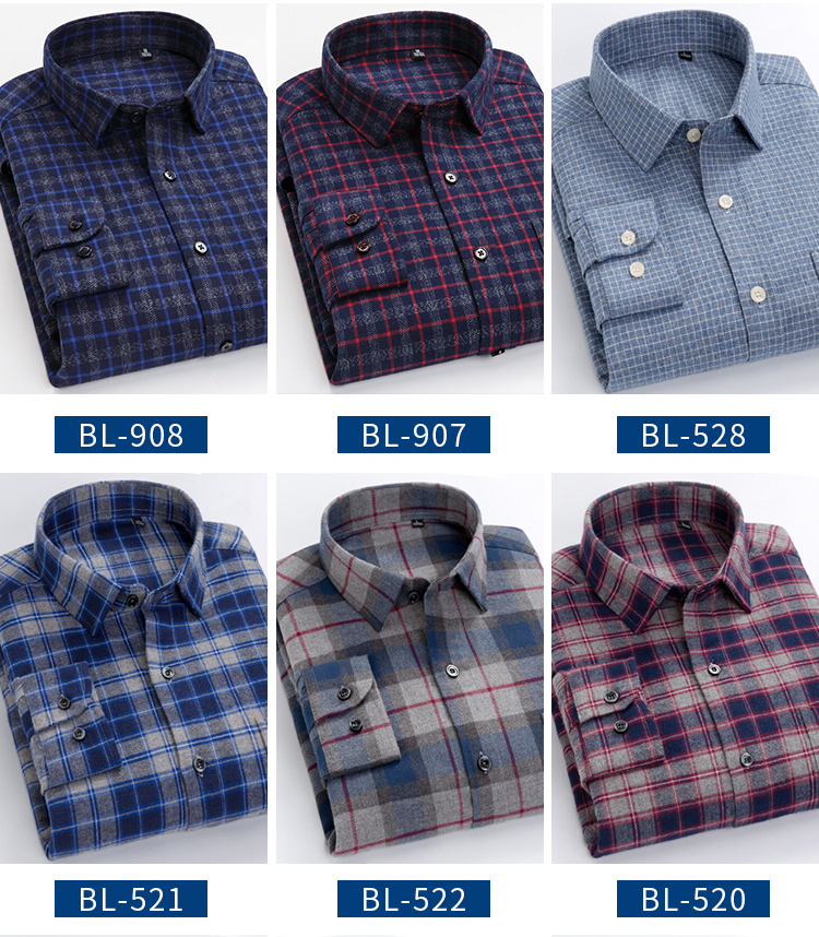 Mùa xuân và mùa thu mẫu áo sơ mi cotton sandal nam trung niên tải chất liệu flannel cotton dài tay cộng với phân bón XL quần kaki nam