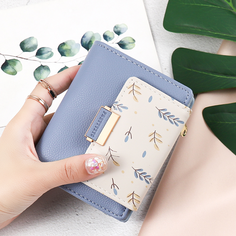 Scarecrow Wallet for Women, Short Style, Student Korean Version, Cute Folding Coin Purse, Card Holder, Money Bag, All-In-One Bag, Fresh Style