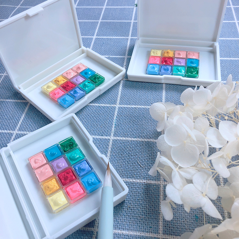 (Debris pile)Martini artist-grade watercolor paint Macaron full color set Portable watercolor sub-pack