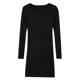 Autumn and winter thickened pullover sweater for women mid-length knitted dress hip-covering slim long-sleeved round neck spring and autumn bottoming shirt