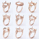 925 sterling silver ring empty support customized custom ring 18K gold ring support jewelry inlaid small pliers jewelry glue