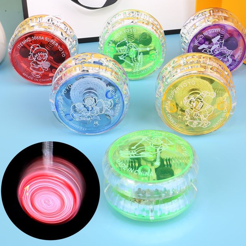 Children's luminous yo-yo sparkling toy Luminous roundabout with Fried Balls Elementary School Kids Kindergarten Toy Prize Gift