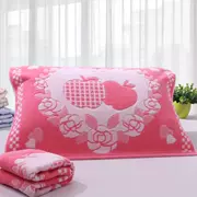 Chất liệu cotton nguyên chất làm dày để tăng độ mềm mại và crepe sợi gối khăn cho người lớn phim hoạt hình đích thực