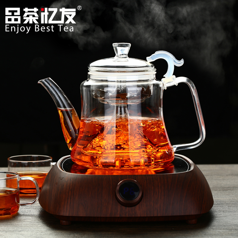 Pint tea Alumni Steam Teapot Boiling Tea Ware Electric Pottery Stove Burning Kettle Office Men And Women Heat Resistant Glass Steam Cooking Teapot-Taobao