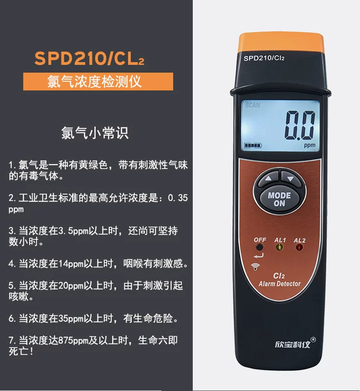 Xinbao SPD202 Máy Dò Khí Dễ Cháy Carbon Dioxide Formaldehyde Oxy Amoniac Clo Kiểm Tra Khí Báo Động Nhạc Cụ