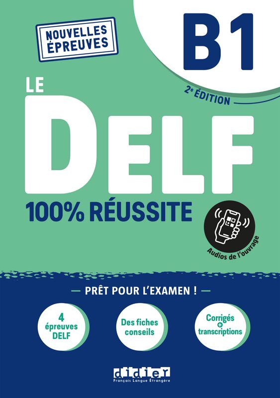 In Stock Delf B1 Exam Preparation Guide 2021 New Edition Audio Reading Le Delf 100% Réussiteb1 Listening Writing Reading Practice France Study Abroad Original Imported Genuine Edition