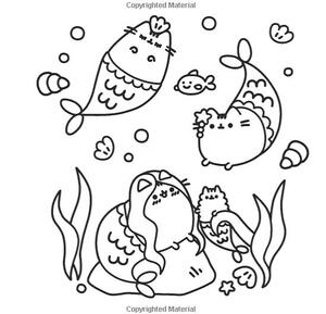 英文原版 胖吉猫填色书 喵呜,来摸 Mini Pusheen Coloring Book