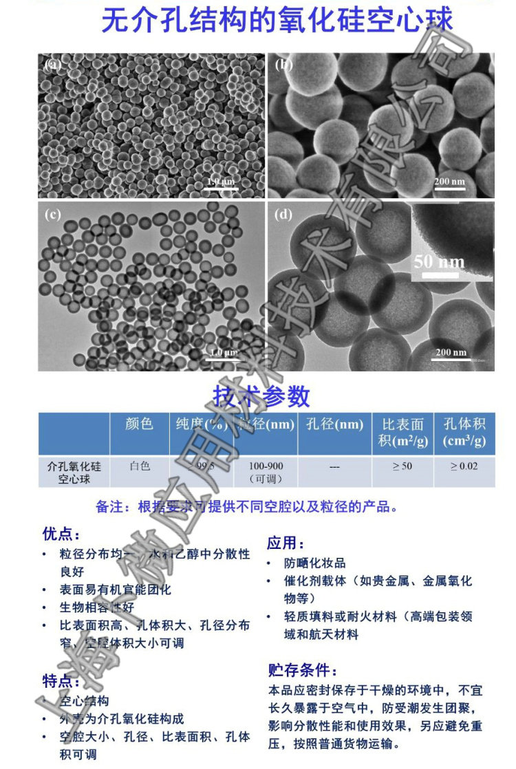 大比表面积小介孔单分散球形催化剂载体介孔氧化硅SiO2  100g