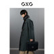 GXG men's plaid simple collar splicing double-sided woolen long coat jacket men's 23rd winter ຜະລິດຕະພັນໃຫມ່