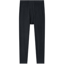 GXG Mens Autumn and Winter Thickened Warm Bottoming Cotton Wool Pants High Elasticity Unrestricted Slim Velvet Feeling Open Long Johns