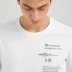 GXG nam 2018 mùa xuân mới xu hướng thời trang trắng dài tay cổ tròn T-Shirt nam # 181834010 áo thun thể thao nam Áo phông dài