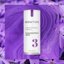 Medature Retinol Serum No 3 Face Anti-aging Lightening Smooth Fine Lines Purple A bottle