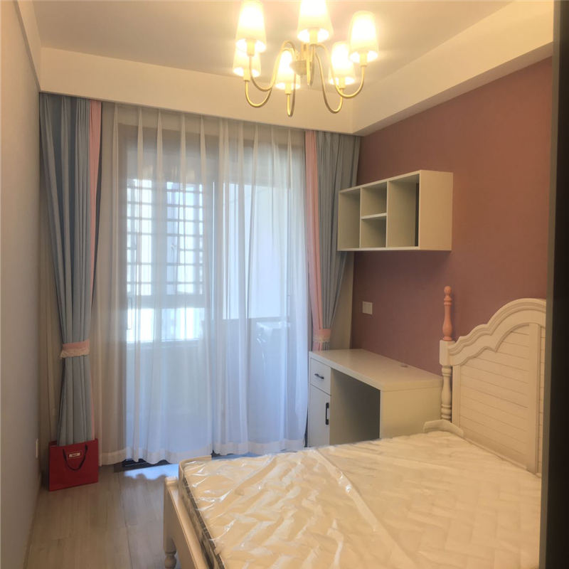 Children's room plain color cotton and linen splicing