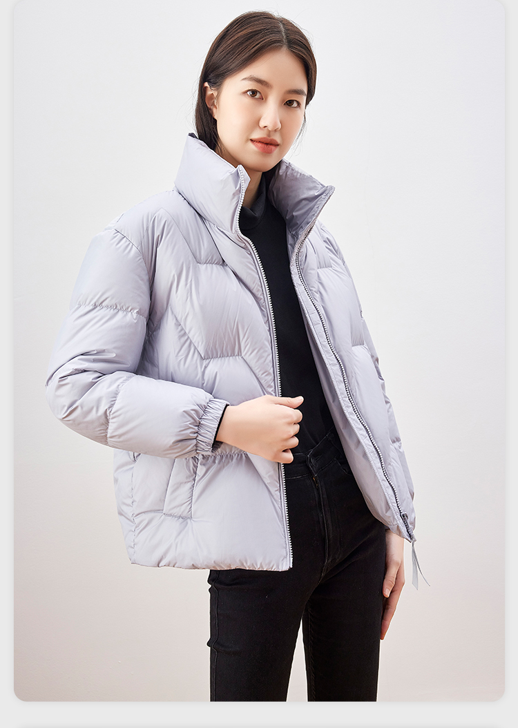 雪中飞 女士 轻暖鹅绒 短款羽绒服 图16