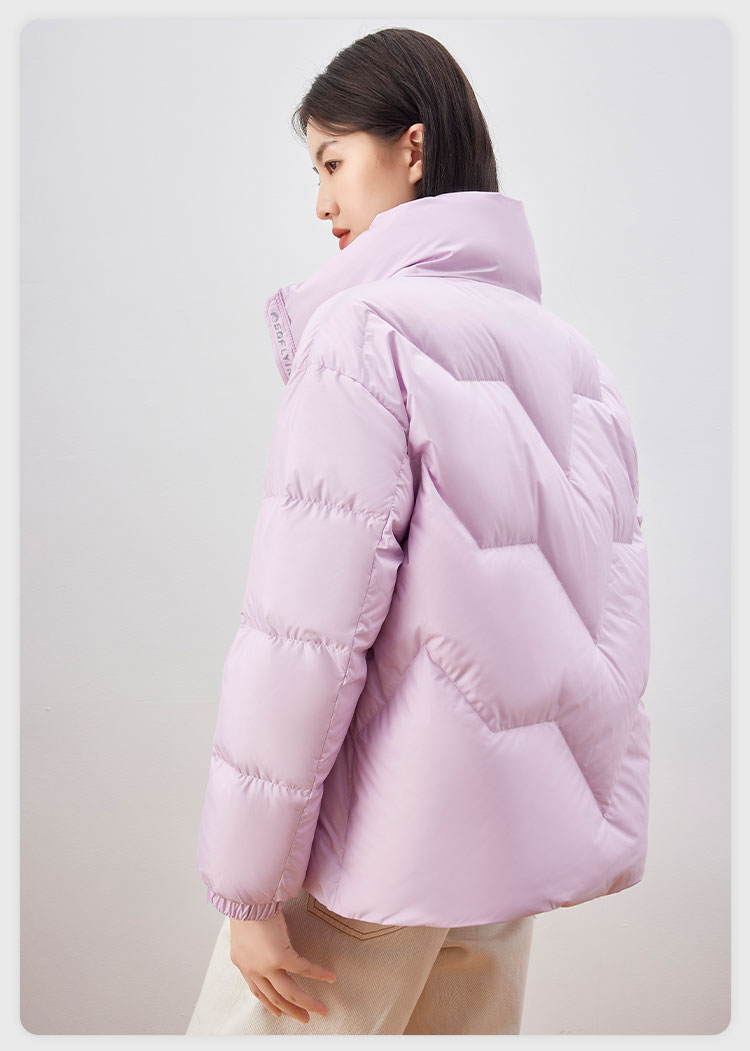雪中飞 女士 轻暖鹅绒 短款羽绒服 图22