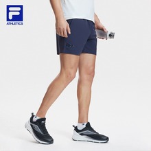 FILA Feile Official Men's Weaving Breathable Split Pants 2024 Summer New Fitness Running Shorts