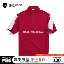 gxgjeans mens 2019 summer new item casual pullover sweater short-sleeved red letters pop men