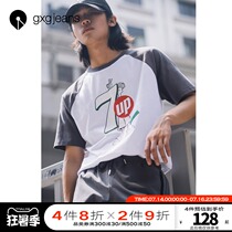gxgjeans mens summer t-shirt mens ins Korean edition raglan sleeve casual short sleeve trend t-shirt
