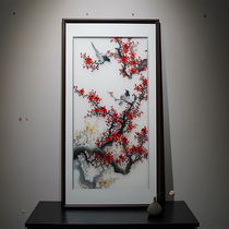 New Chinese style Joyous Branches Pure Handmade Su Embroidered Embroidery Painting Finished Product With Frame Xuan Guan Corridor Living Room Decoration Painting