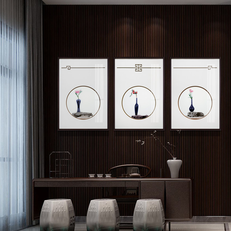 Elegant vase Ping An Su embroidery bedside bedroom living room decoration painting intangible cultural heritage modern national quintessence