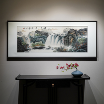New Chinese Style Large Size Handmade Su Embroidered Embroidered Mountain River With Frame Background TV Wall Living Room Decoration Painting