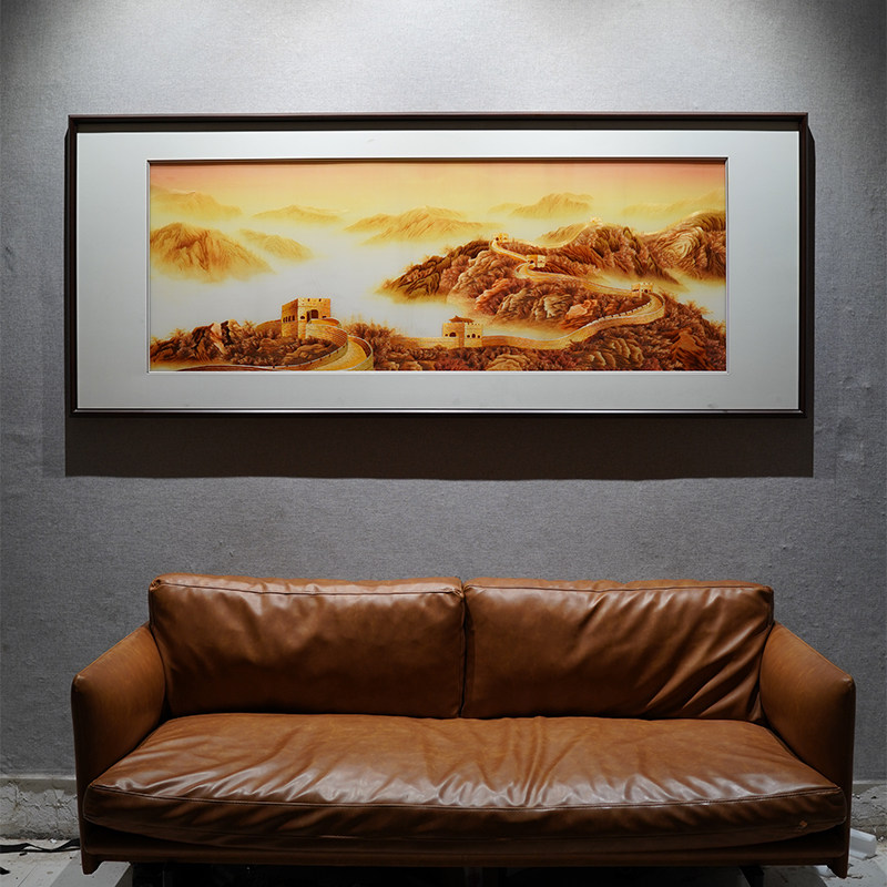 China Wingguo Painting Miles Great Wall with framed hand-made embroidery sofa background wall decoration painting