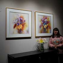 Pure handmade oil painting style Suzhou embroidery restaurant porch aisle hanging painting soft artwork classic original limited edition