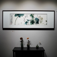 Аромат лотоса в стиле чернил и вышитая вышиваемая вышиваемая вышивка