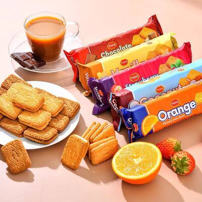 Xiong Guya Sandwich Cookies, imported from Bangladesh, 90g*5 bags, strawberry coconut chocolate flavor, genuine product, free shipping