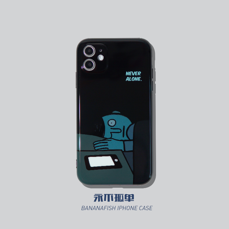 Banana Fish Original Never Alone iphone13ProMax Apple 12 mobile phone case 11 glossy xr soft 8plus