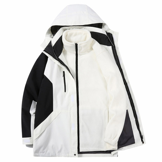 Woodpecker Outdoor Jacket for Men and Women, Three-In-One Detachable Jacket, Windproof and Waterproof, Tibet Travel and Mountaineering Clothing