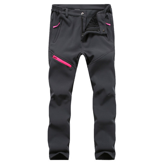 New Style Softshell Pants for Men and Women, Windproof, Waterproof, Fleece-Lined, Outdoor Autumn and Winter Hiking Warm Mountaineering Pants