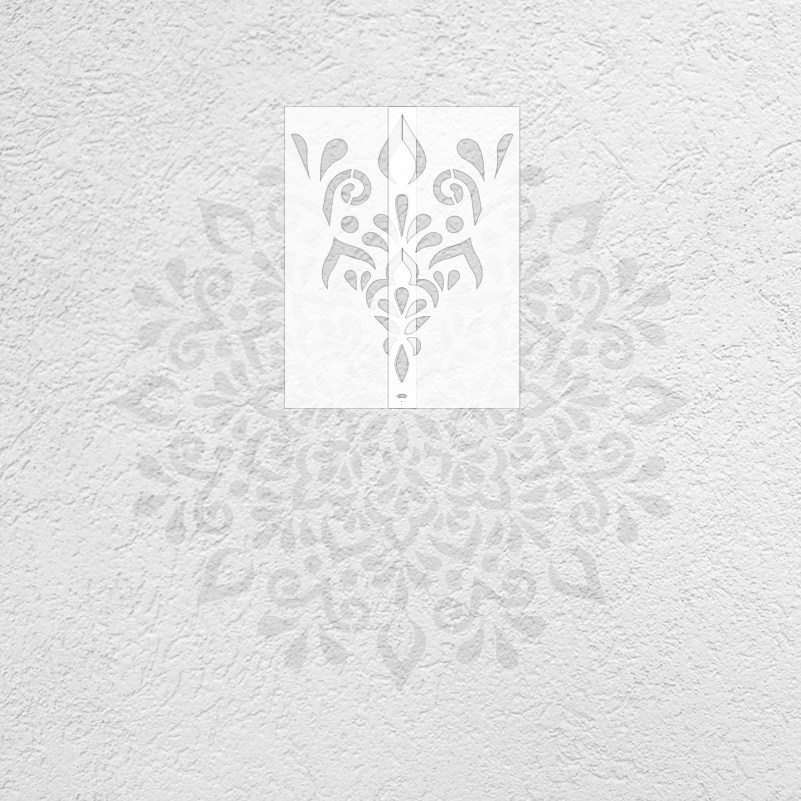 Stencil Mandala Gigante Rotondo - Diametro 90 Cm, Riutilizzabile, Per Decorare Pareti, Mobili, Pavimenti, Con Pittura (design Riutilizzabile)