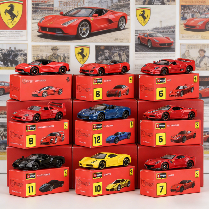 1:64 Scale Ferrari Sf90 812 Sp3 Laferrari 458 Enzo Fxx K Alloy Car Model Toy