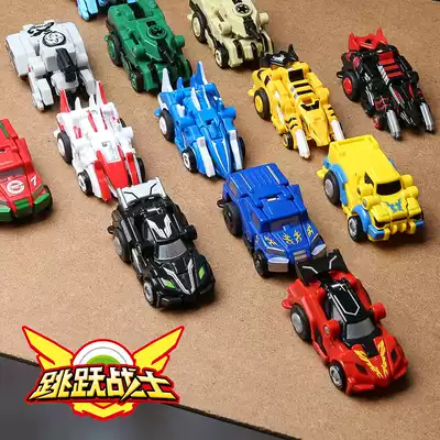 Smart jumping Warrior 2 toy Fire knight night evil tiger jumping boy genuine boy deformation car set