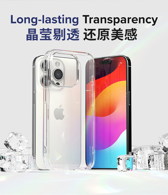 Ringke Fusion New Light Weight Transparent Clear High End Premium Tough Shockproof 15, 15 Plus, 15 Pro, 15 Pro Max iPhone
