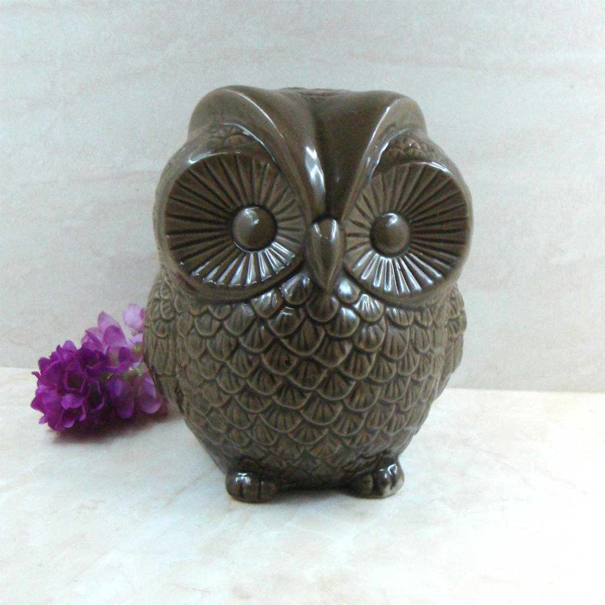 Ceramic Owl Swing Piece Creative Animal Furnishing Parlour Living-room Adornment Handmade Craft