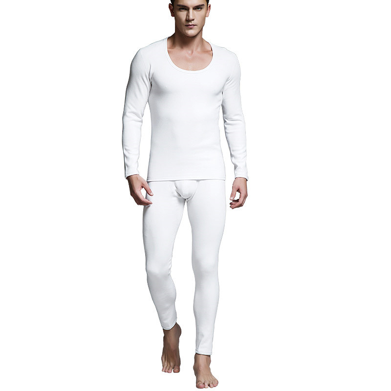 Autumn and winter tide men plus velvet thicker lingerie fashionable and severe warmth suit pure youth autumn pants