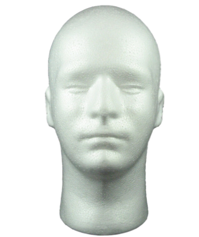Man head model display foam model head Male foam model head display model head QCT015