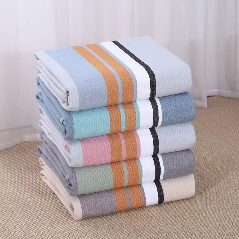 New thickened pure cotton old coarse cloth Three-style bed group cool mat sheets Four Seasons Blanket Air Conditioning Cool Mat Linen Quilt single double