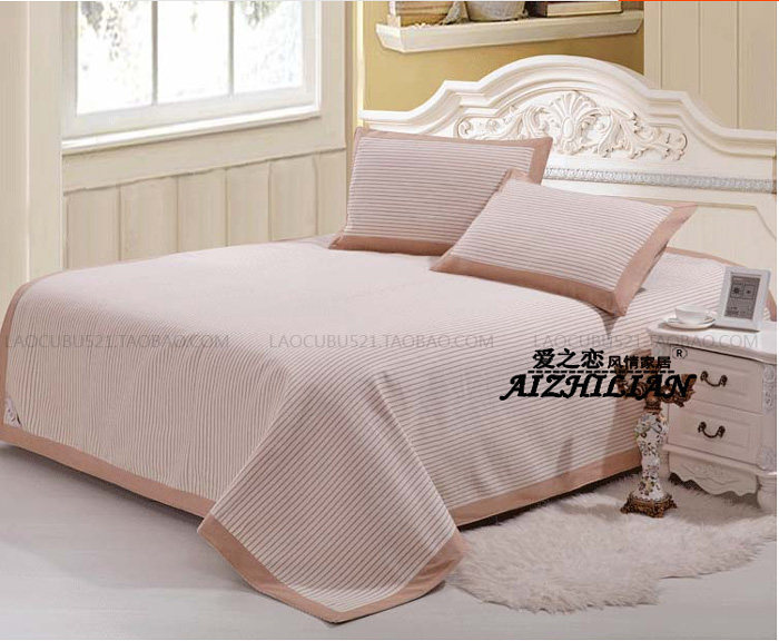 Boutique pure cotton old coarse cloth cold mat three sets thickened sheet air conditioning cool mat 1 51 8 m