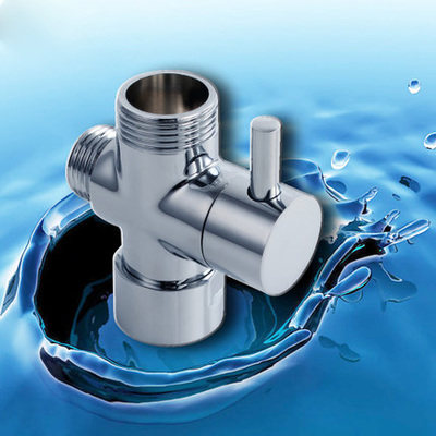 Full copper thickened water distributor quick opening water splitting valve three-way shower nozzle fitting shower conversion valve for two-out water splitting valve